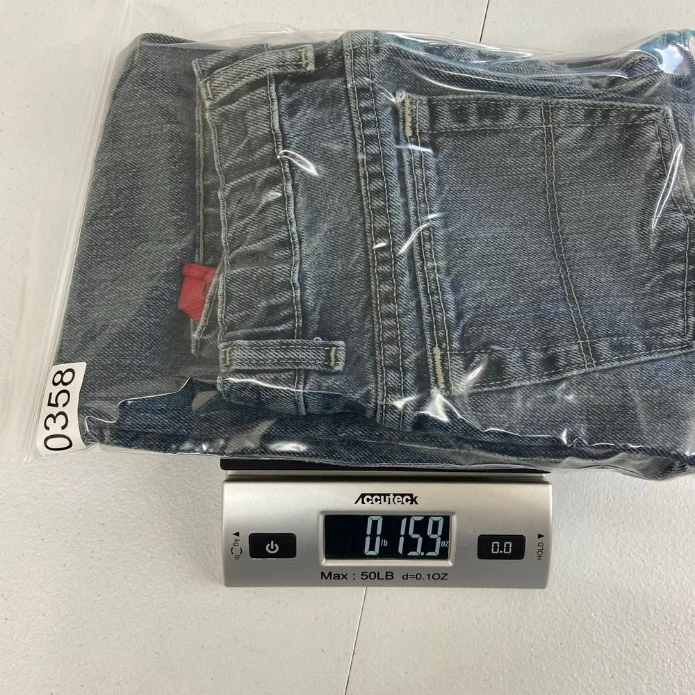 Wrangler youth light/medium wash blue denim‎ adjustable straight cotton jeans 10